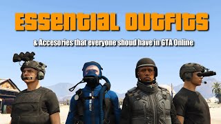 GTA V Online Essential outfits amp Accessories that everyone should have [upl. by Roxana481]