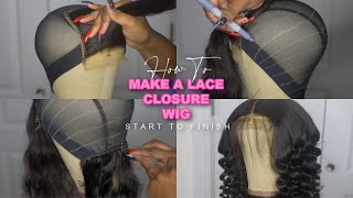 How To Make A Lace Closure Wig For BEGINNERS  VERY DETAILED  Ishowbeauty [upl. by Sheeb562]