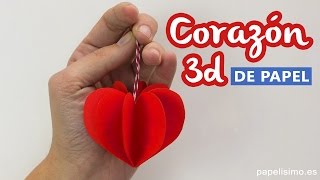 Corazones de papel 3D  Paper hearts [upl. by Madai911]