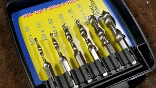 Harbor Freight Metric Drill amp Tap Combination Bit Set Review [upl. by Aynotan373]