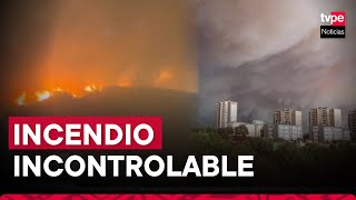 Chile incendio forestal incontrolable en Viña del Mar [upl. by Socem112]