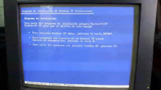 Inicio desde la BIOS y formateo de pc con Windows XP [upl. by Schild]