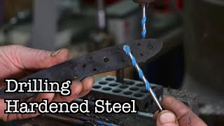 How to Drill Hardened Steel  Knifemaking Top Tips [upl. by Akel]