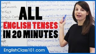 ALL English Tenses in 20 Minutes  Basic English Grammar [upl. by Asenaj749]