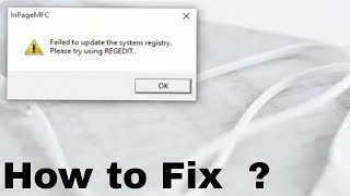 How to Fix  Failed to update the system registry Please try using REGEDIT [upl. by Ynnavoj]