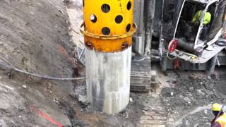 Leibherr LB 36 Caisson Drilling [upl. by Eniledgam]