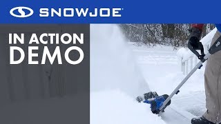 24VSS10  Snow Joe Cordless 24Volt 10Inch Cordless Snow Shovel  Live Demo [upl. by Hamrah864]