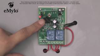 eMylo 12V 2channel remote control switch wireless relay 433mhz [upl. by Annauqahs193]