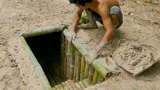 Building The Most Secret Underground Bamboo House By Ancient Skill [upl. by Elrahc]