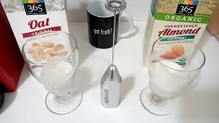 Oat Milk vs Almond Milk part 2 Frothing Test [upl. by Rebmac]