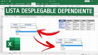 Como hacer LISTA DESPLEGABLE en Excel con VALORES ASOCIADOS [upl. by Ahsillek]