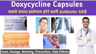 Doxycycline 100mg Capsules  Doxycycline Capsules ip 100mg in hindi  Doxycycline Side Effects [upl. by Maleen]