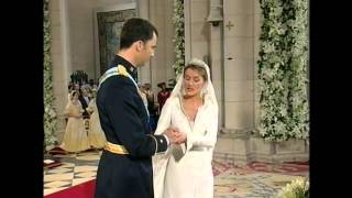 Royal Wedding Madrid 2004 Prince Felipe and Princess Letizia of Spain May 22 La Almudena [upl. by Andeee141]