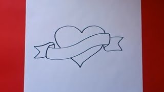 Como dibujar un corazón paso a paso  How to draw a heart [upl. by Pasahow]