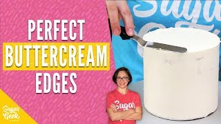 The Secret to the Perfectly Smooth Buttercream Icing Edges [upl. by Anaerb]