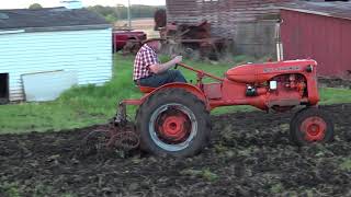 Allis Chalmers quotCAquot Using Field Cultivator [upl. by Watkin]