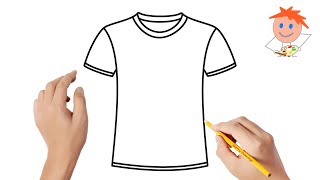 How to draw a tshirt  Easy drawings [upl. by Drucill893]