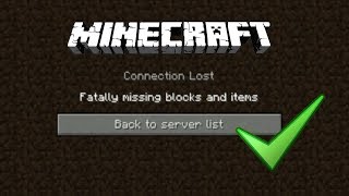 TR  Türkçe Fatally Missing Blocks and Items Hatası  Minecraft  Pixelmon [upl. by Myra]