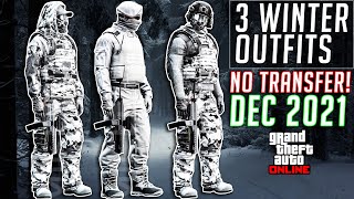 GTA 5 Online Winter Military Outfits After Patch 158 Tuners Clothing Glitches Not Modded Christmas [upl. by Yanehs]