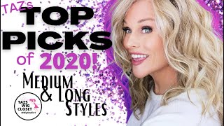 TAZS TOP PICKS OF 2020 Medium amp Long Wigs SHOWCASE amp FUN Mini Reviews 🎉 Happy New Year 🎉 [upl. by Argela673]