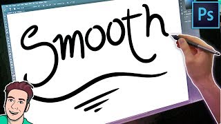 How to Create Smooth Lines in Photoshop  Brush Smoothing [upl. by Knighton833]