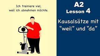 Learn German  Kausalsatz  Nebensatz  weil da vs denn  German for beginners  A2  Lesson 4 [upl. by Adnak965]