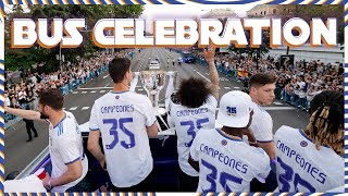 INSIDE Real Madrids BUS CELEBRATIONS  LaLiga champions [upl. by Einnob]