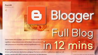 Blogger  Tutorial for Beginners in 12 MINUTES  FULL GUIDE [upl. by Yun122]