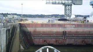 Puget Sound Naval Shipyard caisson in action [upl. by Hussey]