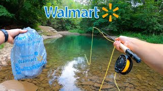 WALMART FLY FISHING CHALLENGE  Fly Fishing for Beginners Brown Trout [upl. by Calli]