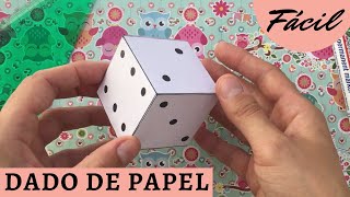 🎲 Cómo hacer un DADO de PAPEL FÁCIL 🎲  Manualidades  Origami [upl. by Alli]