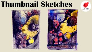 THUMBNAIL Sketches Tutorial for SelfTaught Artists and Beginners [upl. by Joyan]