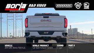 Borla Exhaust Sounds for the 20192023 Chevy SilveradoGMC Sierra 1500 62L SType Exhaust [upl. by Ecnarual]