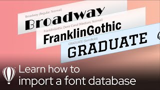 How to Import a Font Database  Corel Font Manager [upl. by Maximilien204]