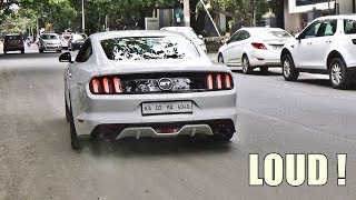 LOUD White Mustang GT 50 V8 Armytrix Exhaust  Revs amp Accelerations [upl. by Attesor]