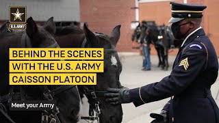 Army Behind the Scenes US Army Caisson Platoon  US Army [upl. by Beth443]