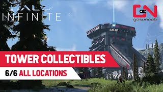 The TOWER ALL COLLECTIBLES Locations Halo Infinite [upl. by Lody340]