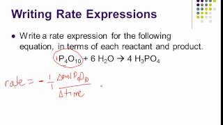 Rate expressions and Reaction Rates [upl. by Edge]