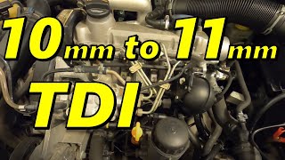 10mm to 11mm VW TDI fuel injection pump swap  Bosch quotVEquot upgrade on 19 ALH Diesel Jetta Golf Bora [upl. by Evatsug251]