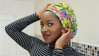 African Turban Tutorial 21  Ankara [upl. by Htyderem]