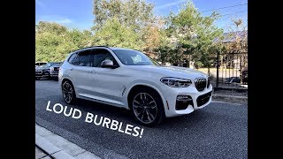 2019 BMW X3 M40i POV Drive Cold Start Revs and LOUD Burbles [upl. by Ivad]