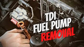 VOLKSWAGEN TDI ALH FUEL INJECTION PUMP REMOVAL MK4 [upl. by Bevon]