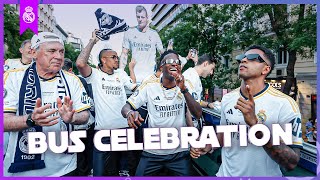 CHAMPIONS LEAGUE BUS CELEBRATIONS  Real Madrid [upl. by Giesecke]