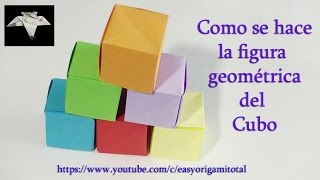 Como hacer la figura geometrica del cubo [upl. by Hakym]