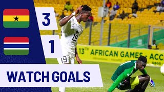 GHANA VS GAMBIA31ALL AFRICA GAMESGOALSampHIGHLIGHTS [upl. by Novel]