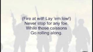 The Caisson Song Original US Army Song  Singalong with Lyrics [upl. by Calesta]