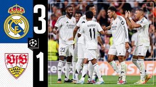 HIGHLIGHTS  Real Madrid 31 Stuttgart  Champions League 202425 [upl. by Nylisoj737]